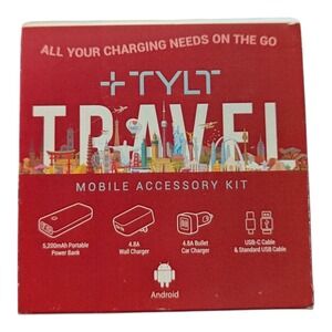 C5. TYLT Travel Mobile Accessory Kit For Android - Power Bank, Chargers, Cables‎